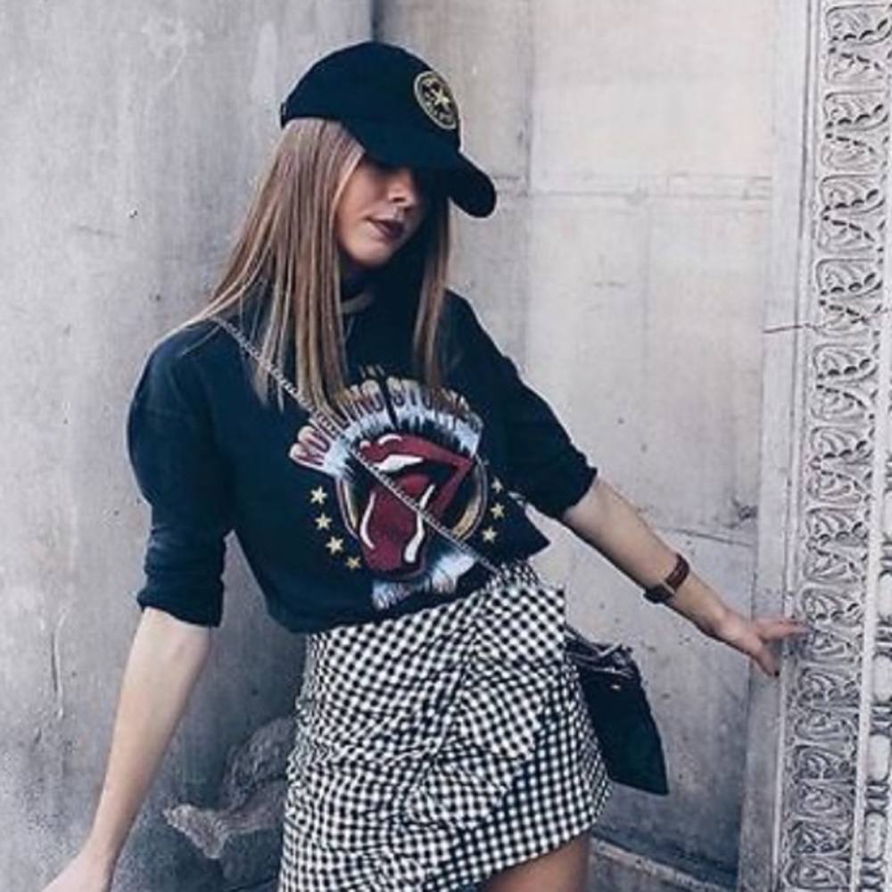 Zara Gingham Skort
